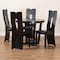 Baxton Studio Sorley Dark Brown Upholstered and Dark Brown Wood 5-Piece Dining Set 169-8036-10898 - alternate 9